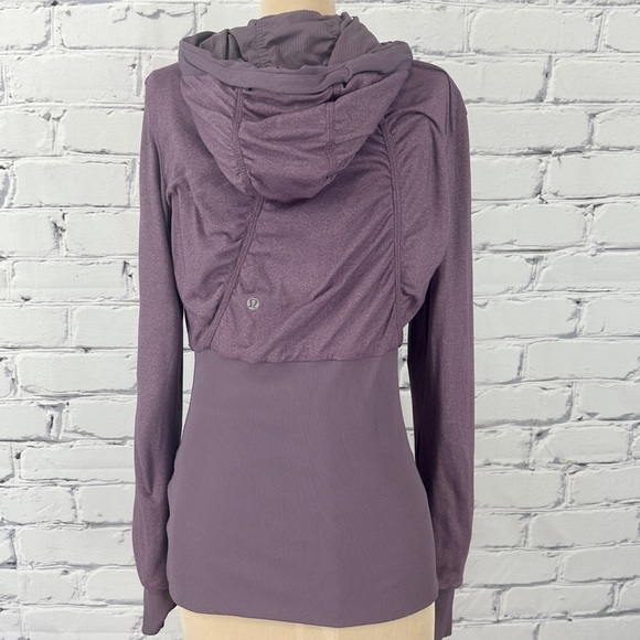 Lululemon Dance Studio Jacket III Women 8 Purple Fog Reversible Yoga Gym Workout - Picture 5 of 16